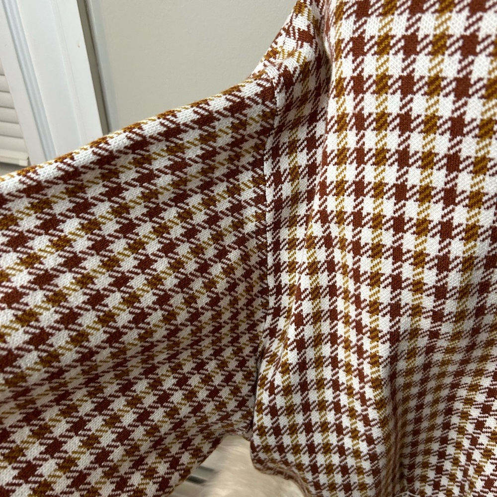 Preloved Marled Checked Sweater Jacket - image 3